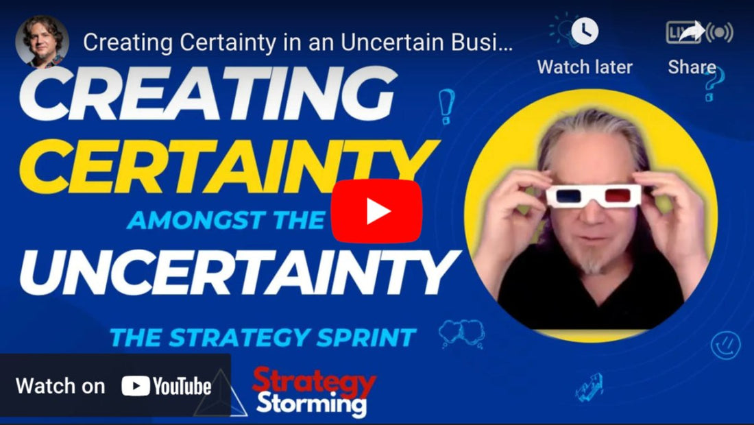 Creating Certainty in an Uncertain Business Environment with The Business Design Strategy Sprint - Strategystorming - The Strategy Studio & Shop for Strategic Thinkers