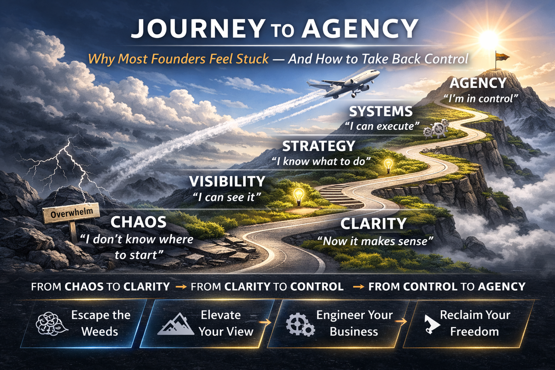 From Chaos to Control: The Founder’s Journey to Agency. Why most founders feel stuck - and how to finally see, decide, and move forward with confidence.